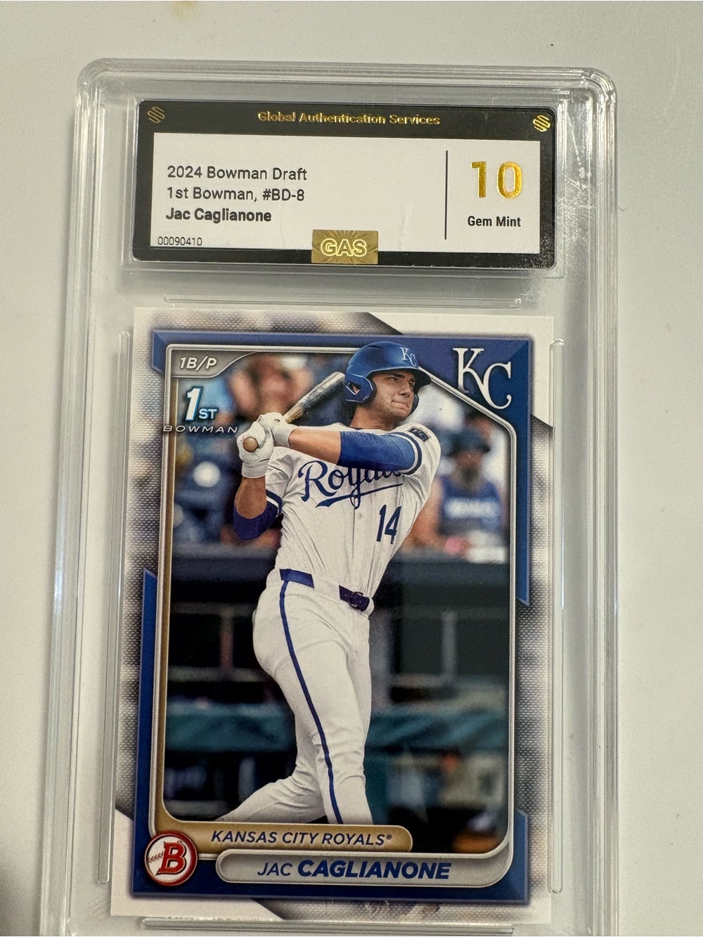 Topps Kansas City Royals Jac Caglianone Baseball Card - Blue & White